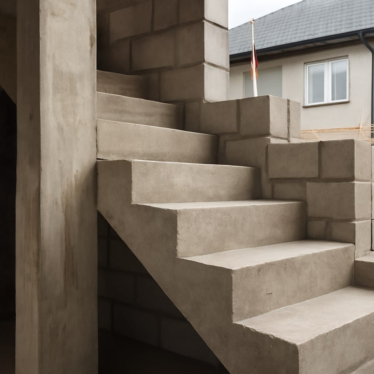 Dalles, escaliers et murs porteurs