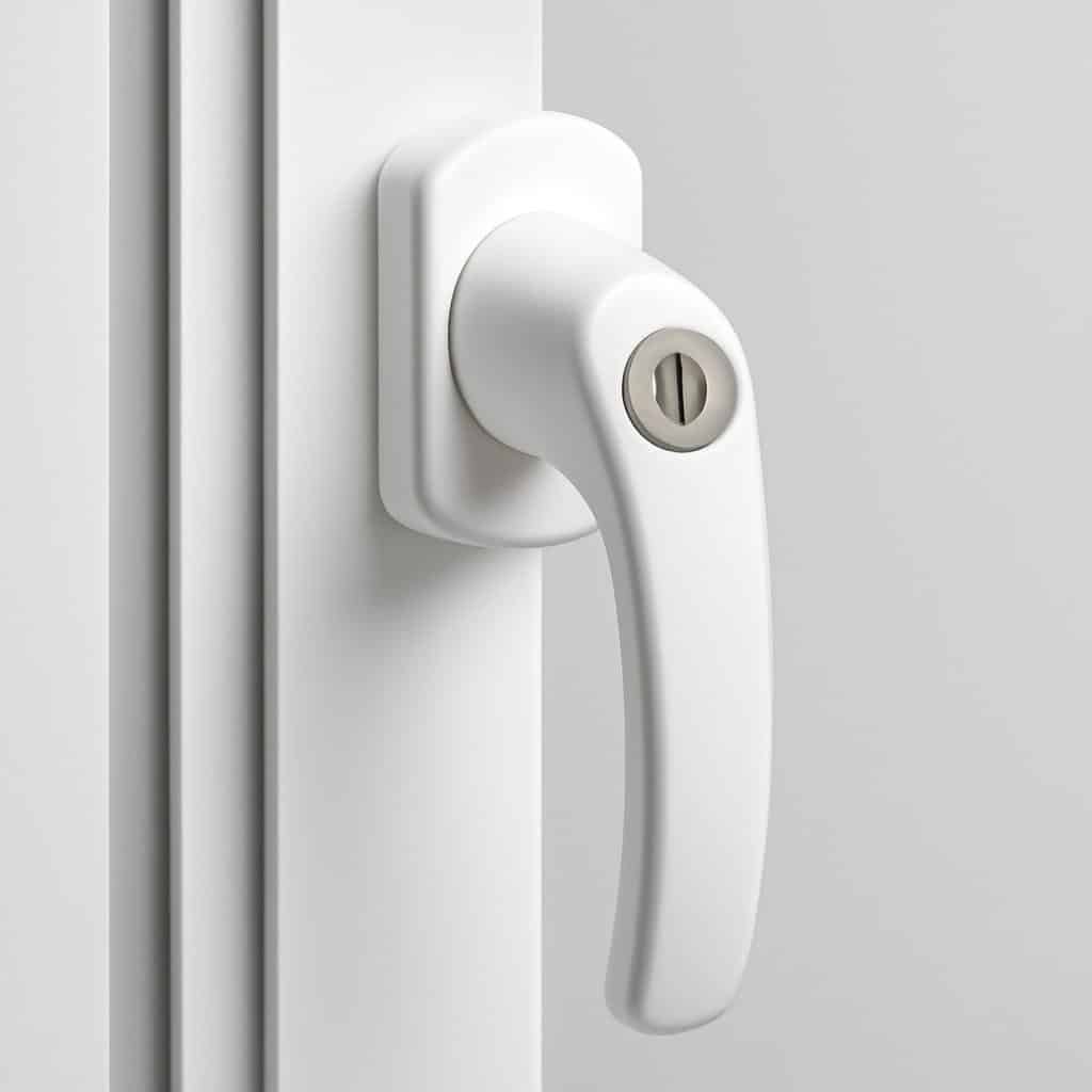 Crémone de sécurité pour fenêtre PVC présenté seul