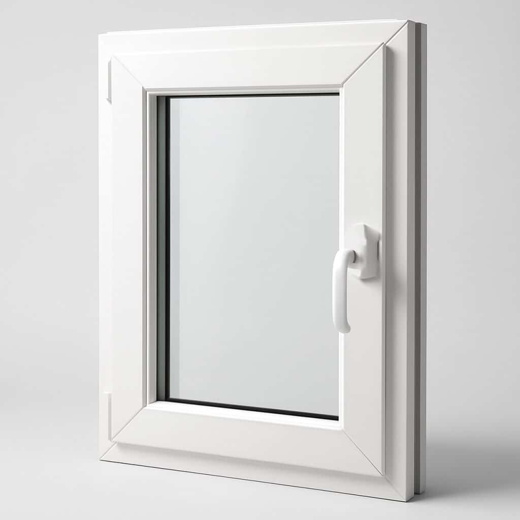 Fenêtre en PVC double vitrage thermique présenté seul