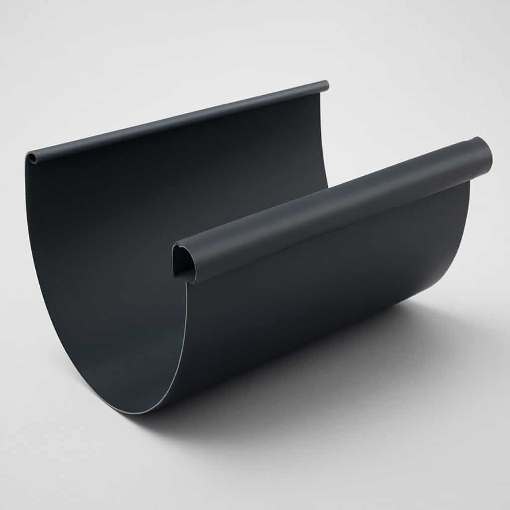 Gouttière en aluminium gris anthracite présenté seul