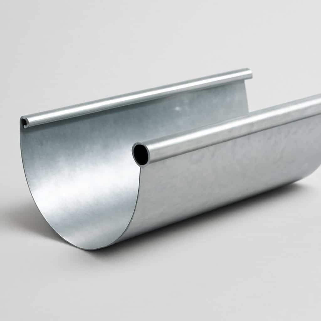 Gouttière en zinc pour toiture durable présenté seul