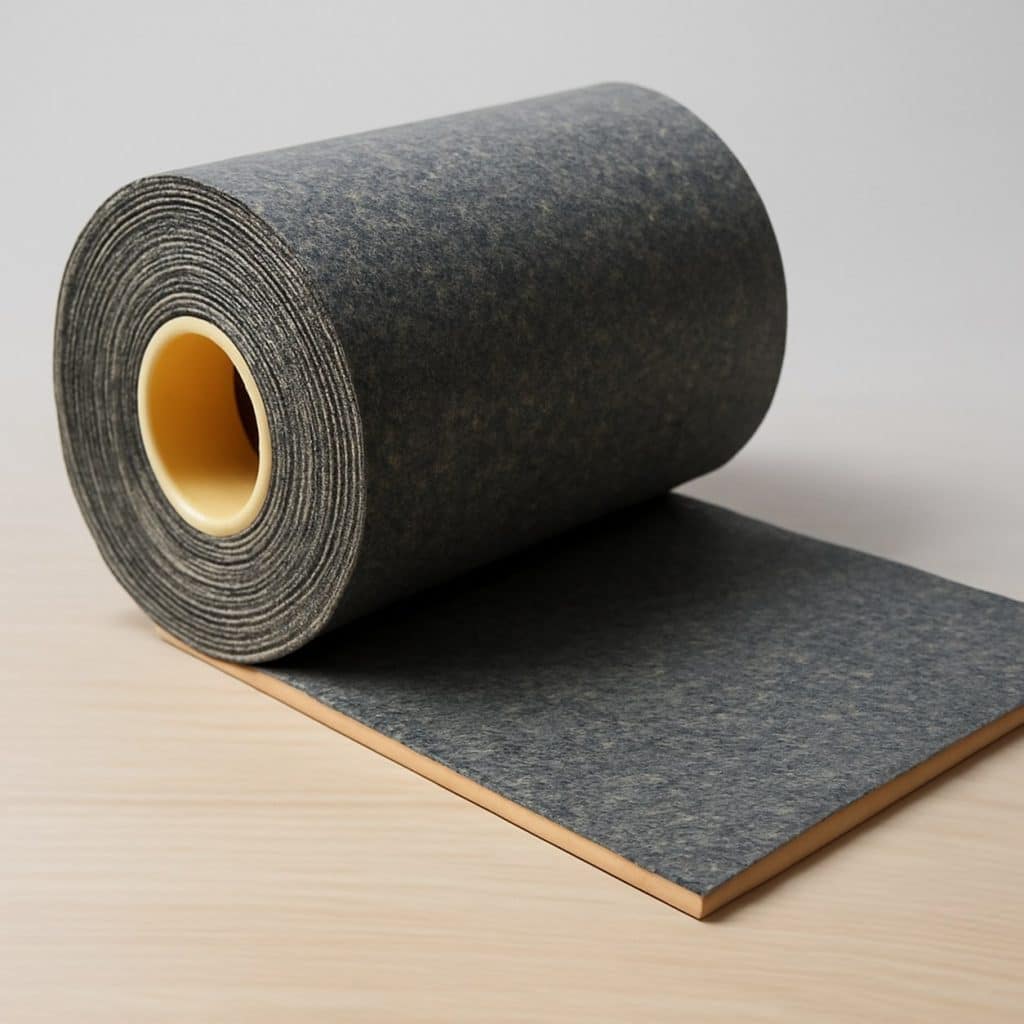Isolant phonique pour plancher en bois présenté seul