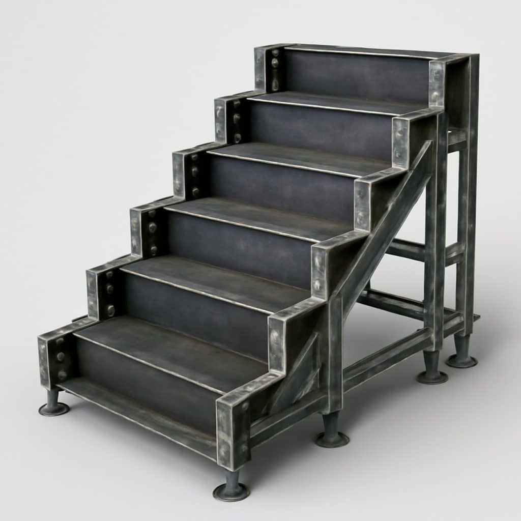 Kit coffrage escalier beton modulable présenté seul