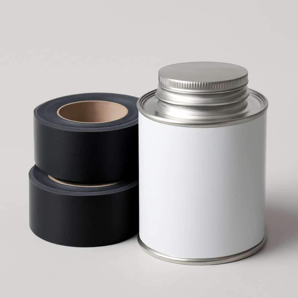 Kit de réparation pour gouttières en PVC présenté seul