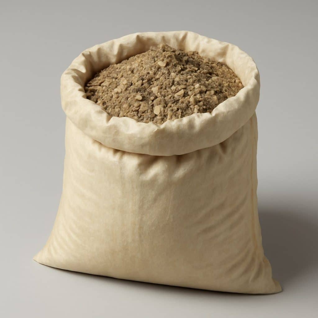 Mélange sable-gravier pour béton présenté seul