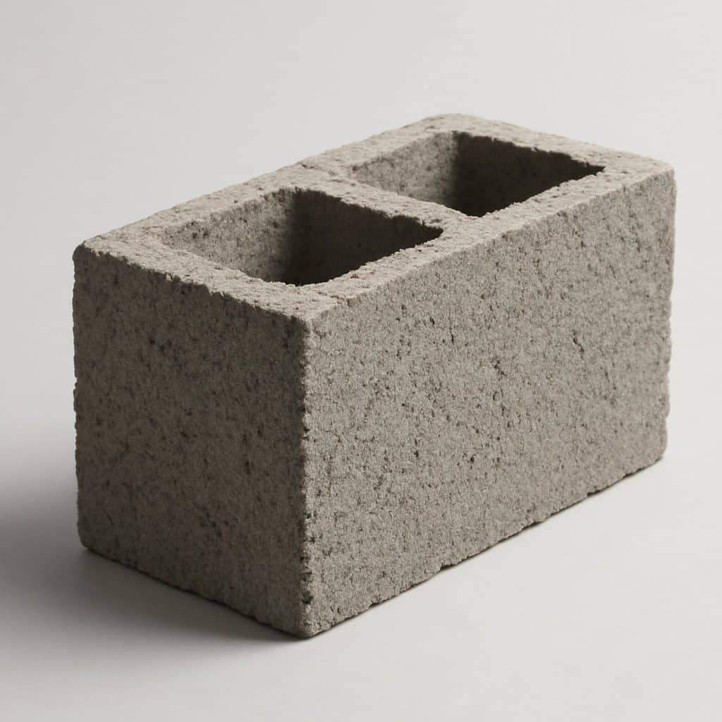 Parpaing creux adapté aux murs porteurs présenté seul