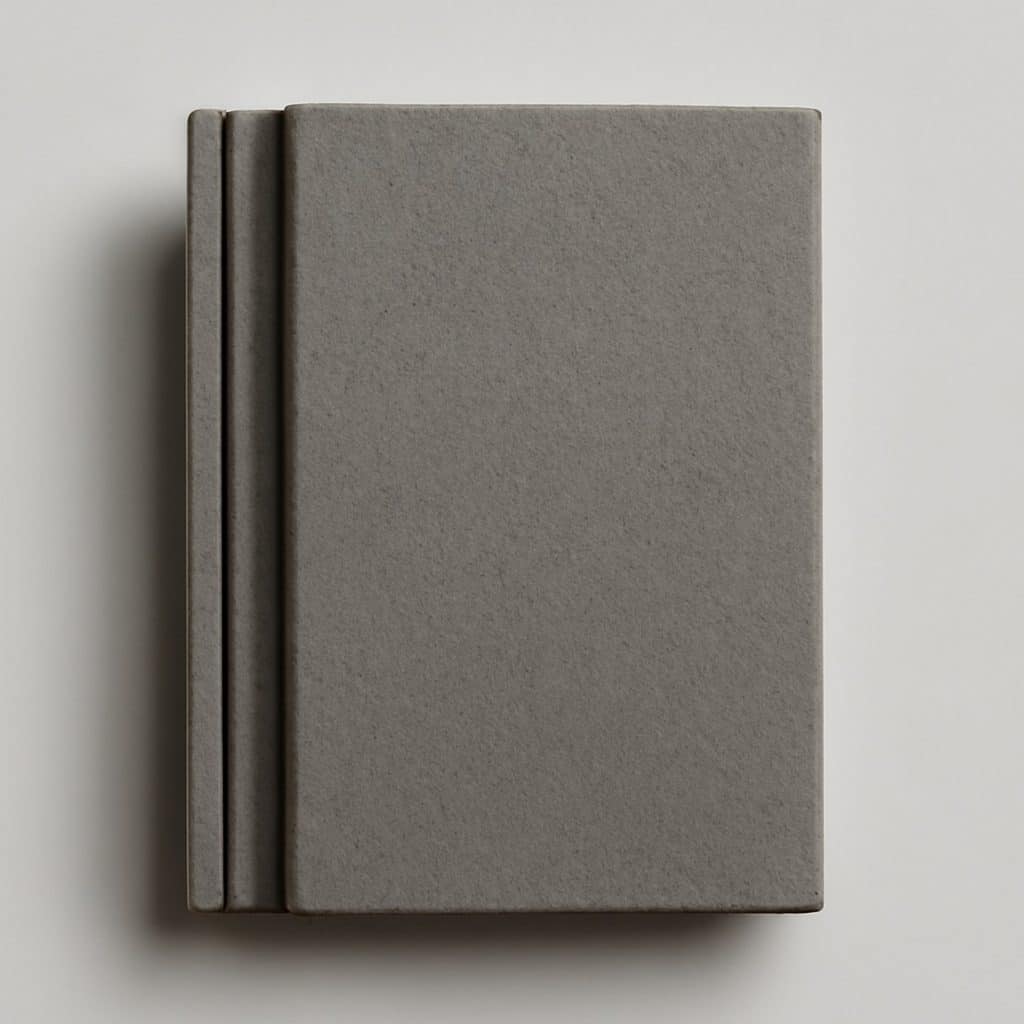 Tuile plate en béton gris anthracite présenté seul
