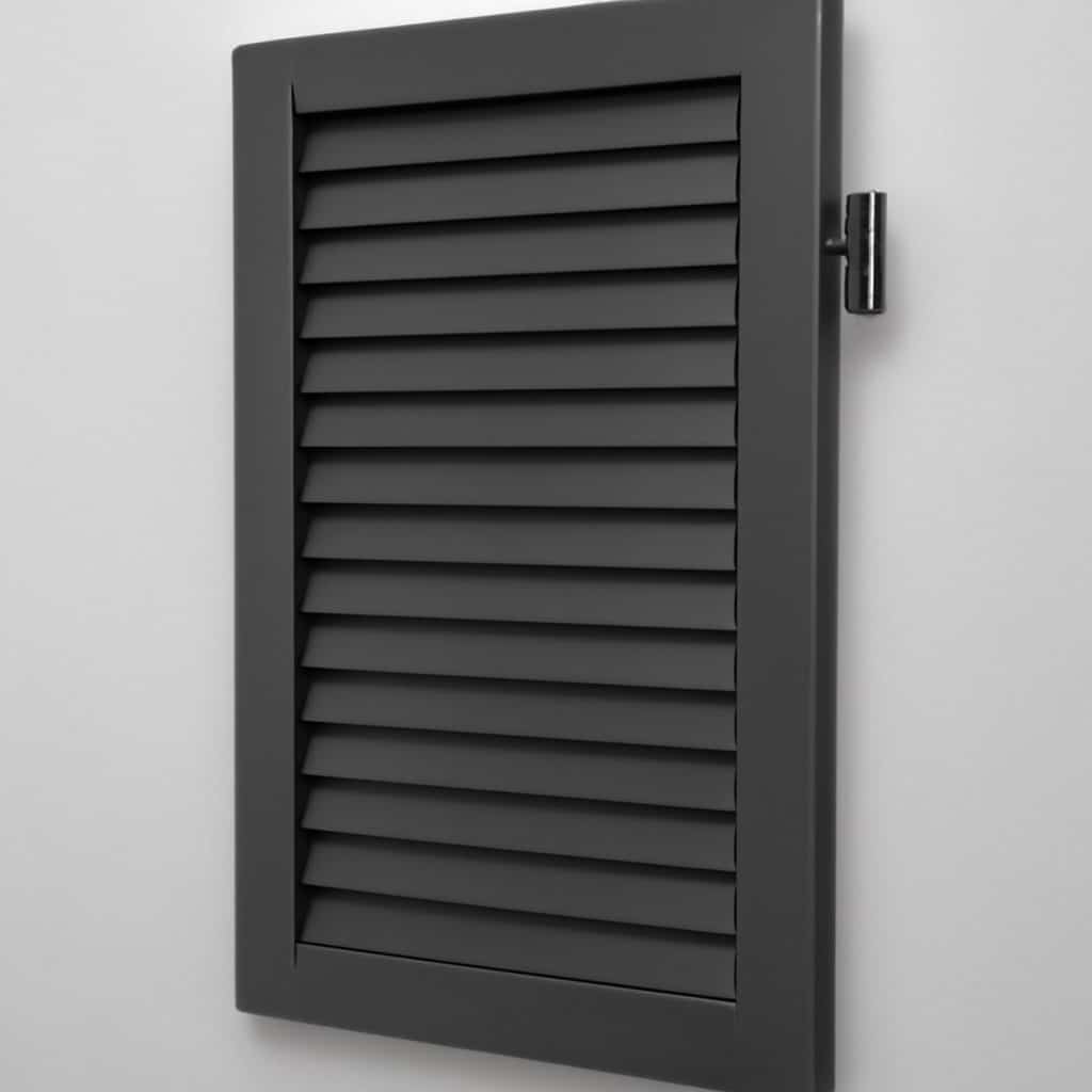 Volet battant aluminium moderne et durable présenté seul